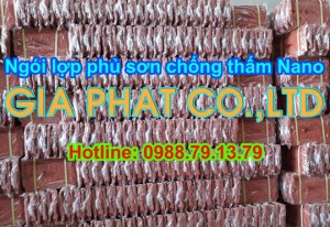 Ngói lợp đất nung phủ sơn chống thấm màu cam